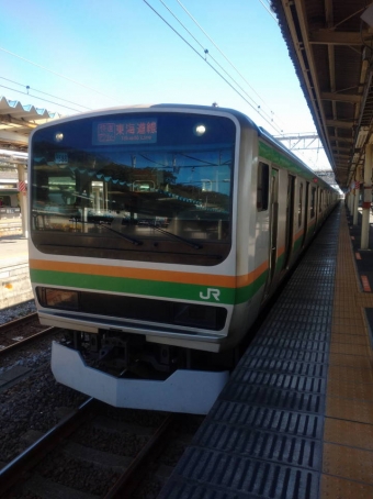 東京駅から国府津駅の乗車記録(乗りつぶし)写真