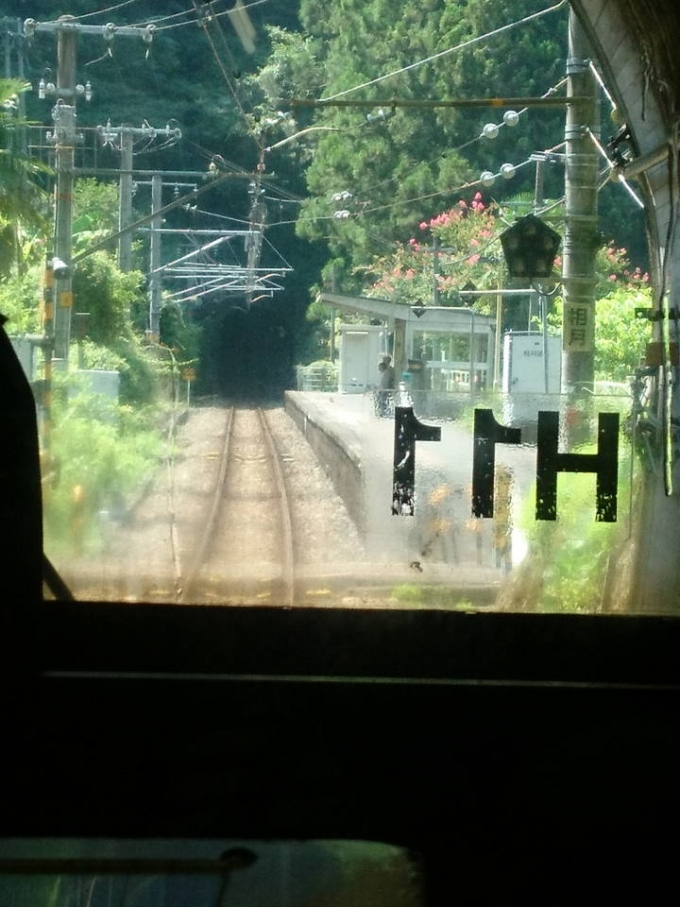 鉄道乗車記録の写真:車窓・風景(10)        「列車から観た相月駅。トンネルとトンネルの間にあるのが判ります。」