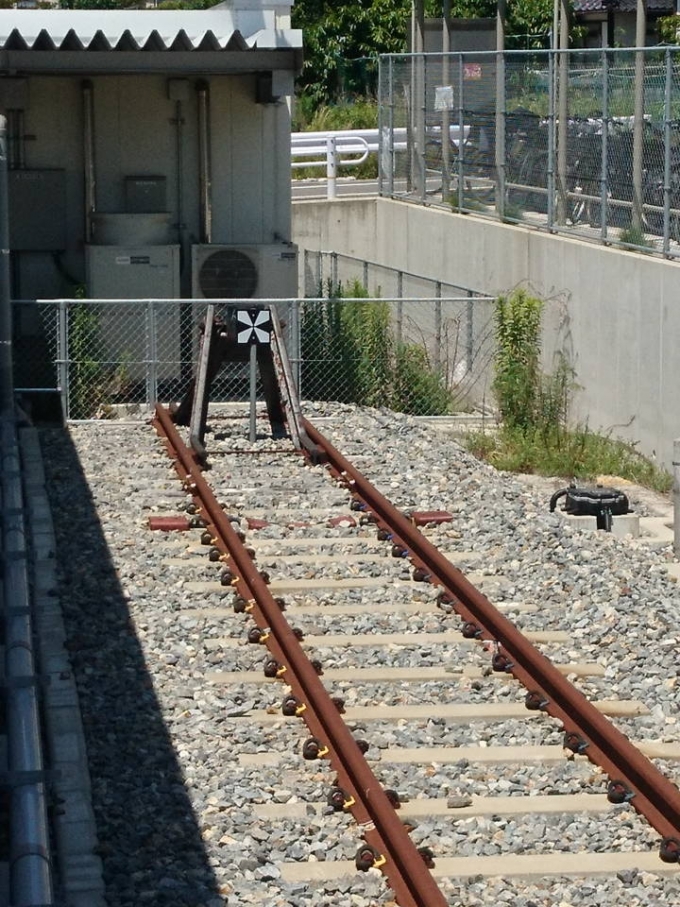 鉄道乗車記録の写真:駅舎・駅施設、様子(6)        「１番線車止め」