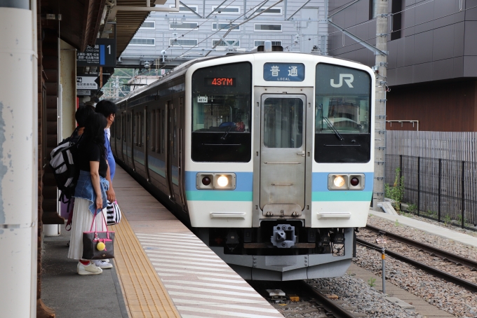 鉄道乗車記録の写真:乗車した列車(外観)(1)        「437M　松本行」