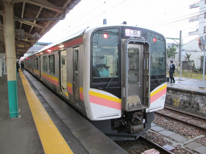 鉄道乗車記録の写真:乗車した列車(外観)(2)        「吉田→東三条　臨時延長運転
」