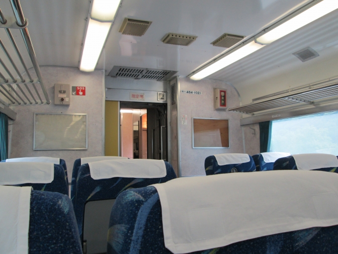 鉄道乗車記録の写真:車内設備、様子(9)        「モハ484-1021」