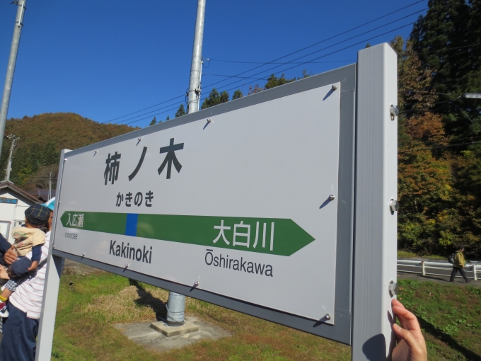 鉄道乗車記録の写真:駅名看板(4)        「柿ノ木駅」