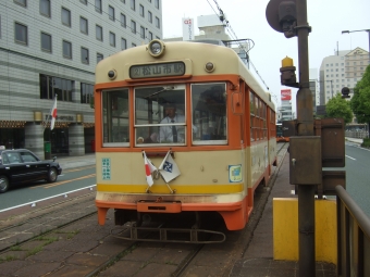 南堀端停留場から松山市駅前停留場の乗車記録(乗りつぶし)写真