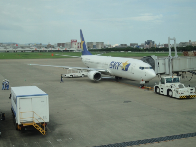鉄道乗車記録の写真:旅の思い出(3)        「福岡空港から搭乗したスカイマークエアラインSKY004便。」