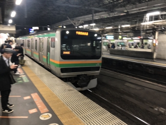 新橋駅から宇都宮駅の乗車記録(乗りつぶし)写真