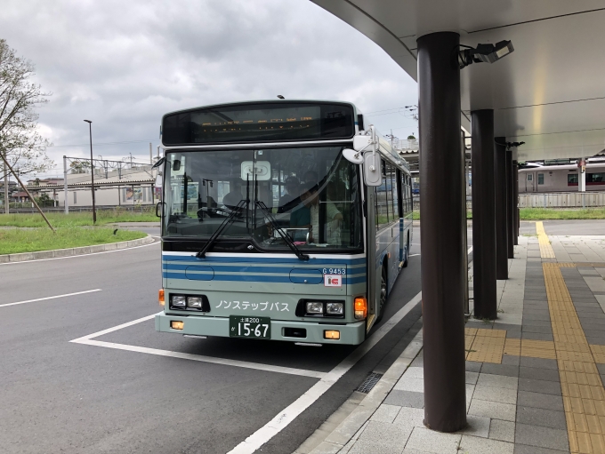 鉄道乗車記録の写真:旅の思い出(4)        「JRの石岡駅に到着したかしてつバス。」