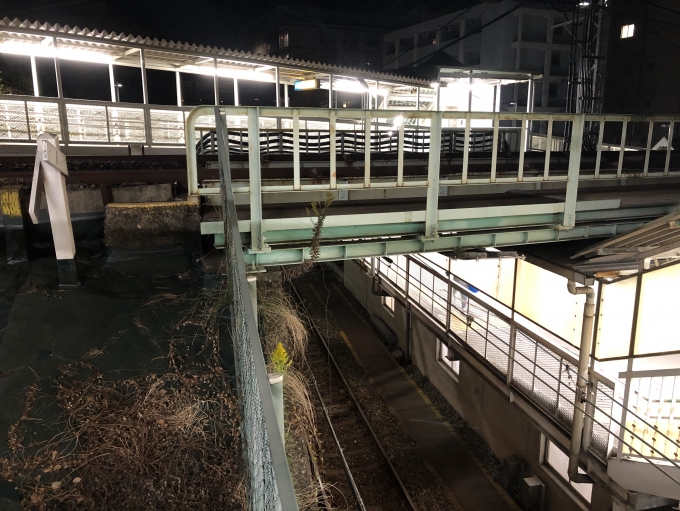 鉄道乗車記録の写真:駅舎・駅施設、様子(3)        「武庫川線のホーム（下）と本戦のホーム（上）。」