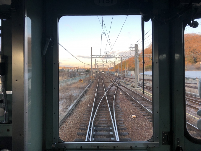 鉄道乗車記録の写真:車窓・風景(14)        「付近に車庫のある見津信号場。」