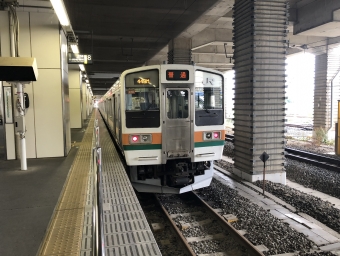 小山駅から栃木駅の乗車記録(乗りつぶし)写真