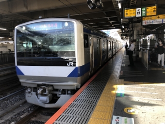 上野駅から我孫子駅の乗車記録(乗りつぶし)写真