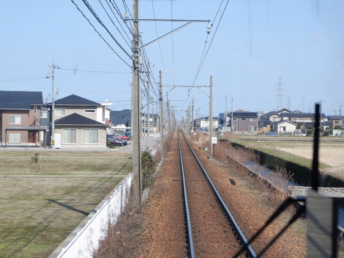鉄道乗車記録の写真:車窓・風景(10)        「（最後部の窓から）」