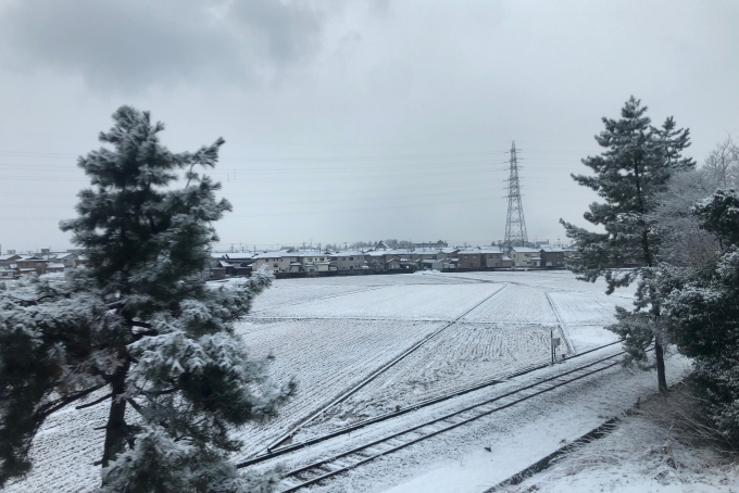 鉄道乗車記録の写真:車窓・風景(8)        「JR新湊線（貨物線）をオーバーパス。」