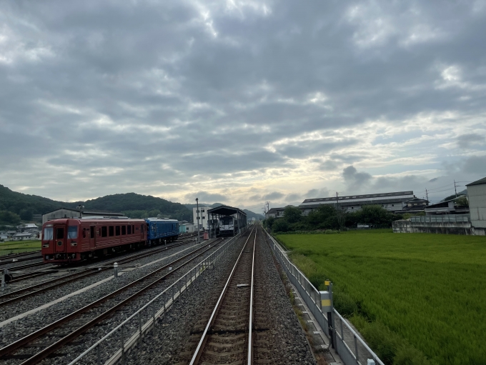 鉄道乗車記録の写真:車窓・風景(5)        「早雲の里荏原駅付近の車両基地。」