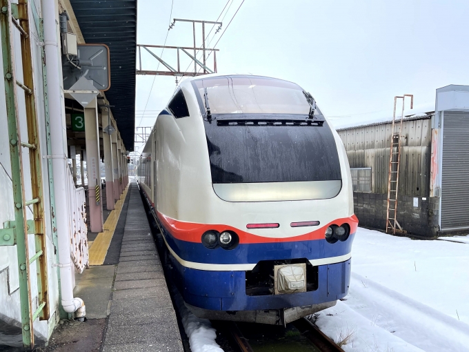 鉄道乗車記録の写真:列車・車両の様子(未乗車)(6)        「「写真タイプ」は「未乗車」となっているけど、柏崎駅まで乗っていたしらゆき編成が停車中。」