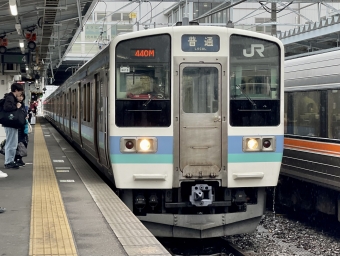 松本駅から甲府駅の乗車記録(乗りつぶし)写真