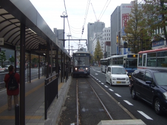 岡山駅前停留場から城下停留場:鉄道乗車記録の写真