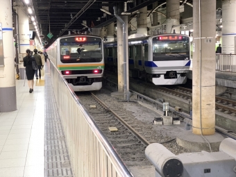 尾久駅から上野駅の乗車記録(乗りつぶし)写真