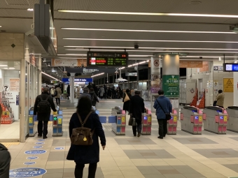 大井町駅から溝の口駅の乗車記録(乗りつぶし)写真