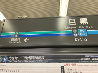 目黒駅から浦和美園駅の乗車記録(乗りつぶし)写真