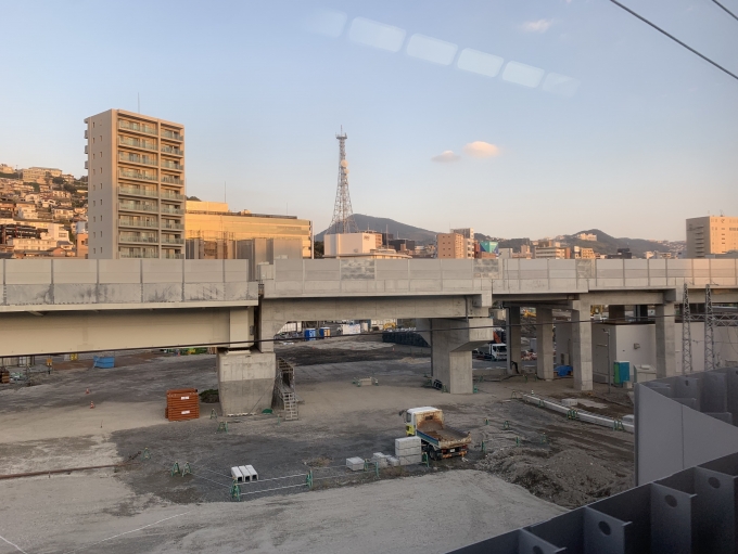 鉄道乗車記録の写真:車窓・風景(3)        「長崎新幹線の工事も進んでいます。」