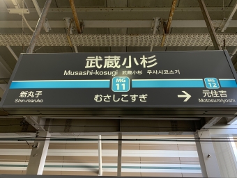 武蔵小杉駅から菊名駅の乗車記録(乗りつぶし)写真
