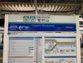 所沢駅から東村山駅の乗車記録(乗りつぶし)写真