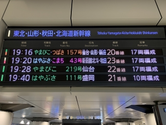 東京駅から八戸駅:鉄道乗車記録の写真