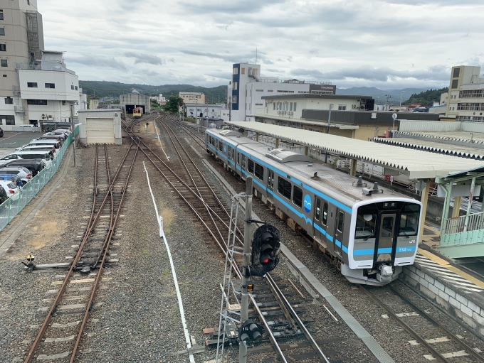 鉄道乗車記録の写真:駅舎・駅施設、様子(6)        「三陸鉄道への跨線橋から。」