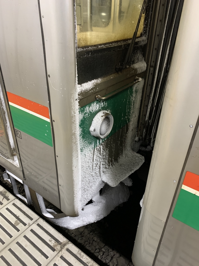 鉄道乗車記録の写真:列車・車両の様子(未乗車)(6)        「この辺りが雪のピークでした」