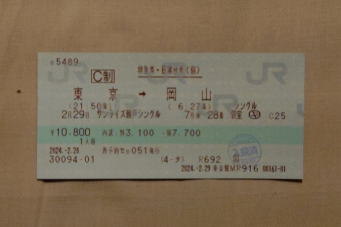 鉄道乗車記録の写真:きっぷ(9)     