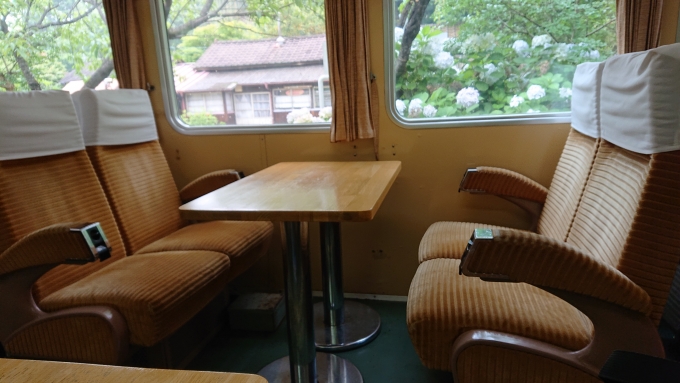 鉄道乗車記録の写真:旅の思い出(5)        「レストラン清流の車内」