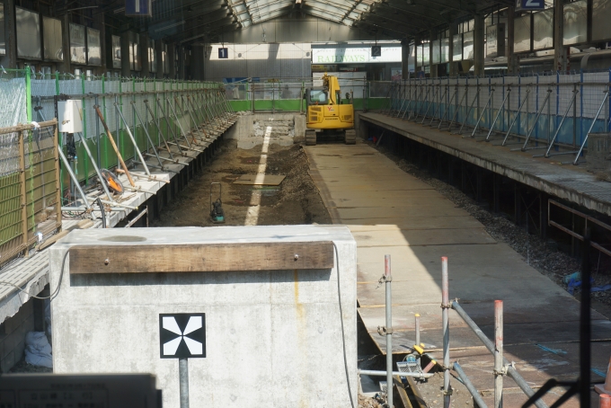 鉄道乗車記録の写真:駅舎・駅施設、様子(8)        「電鉄富山駅の車止め」