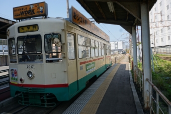富山駅停留場から南富山駅前停留場の乗車記録(乗りつぶし)写真