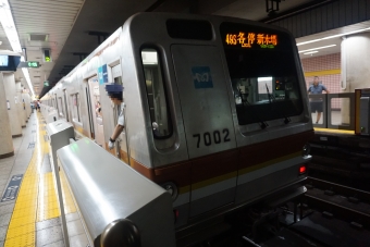 新富町駅から豊洲駅の乗車記録(乗りつぶし)写真