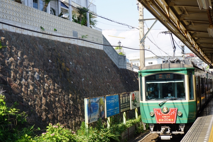 鉄道乗車記録の写真:乗車した列車(外観)(2)        「江ノ電20形
就役20周年」