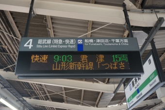 錦糸町駅から千葉駅の乗車記録(乗りつぶし)写真