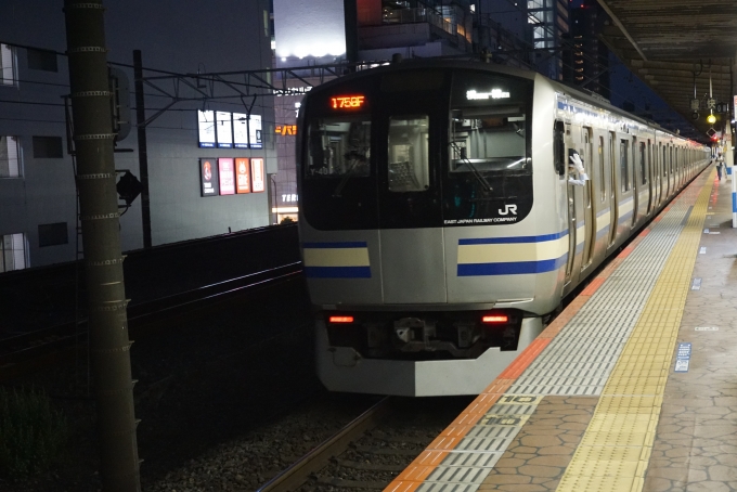 鉄道乗車記録の写真:乗車した列車(外観)(5)        「JR東日本 クハE217-40 
降車後に撮影」