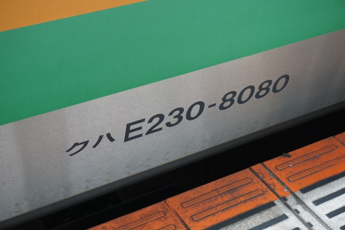 鉄道乗車記録の写真:車両銘板(3)        「JR東日本 クハE230-8080」