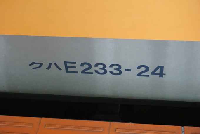 鉄道乗車記録の写真:車両銘板(6)        「JR東日本 クハE233-24」
