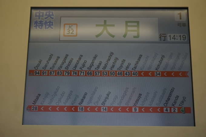 鉄道乗車記録の写真:車内設備、様子(8)        「中央特快大月行」