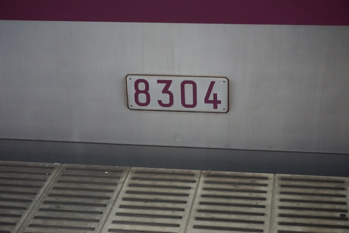 鉄道乗車記録の写真:車両銘板(1)        「東京メトロ 8304」