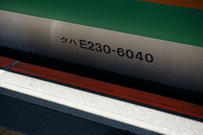 鉄道乗車記録の写真:車両銘板(3)        「JR東日本 クハE230-6040」