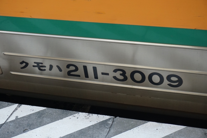 鉄道乗車記録の写真:車両銘板(5)        「JR東日本 クモハ211-3009」