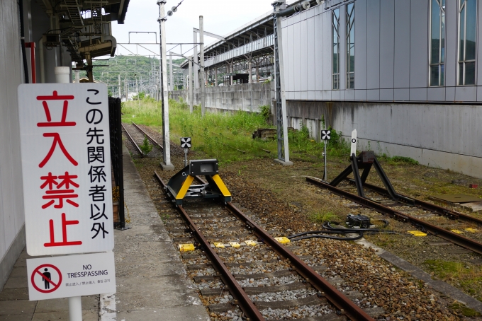 鉄道乗車記録の写真:駅舎・駅施設、様子(3)        「軽井沢駅2番線車止め」