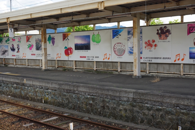 鉄道乗車記録の写真:駅舎・駅施設、様子(11)        「信州中野駅1番線として使用していたホーム」