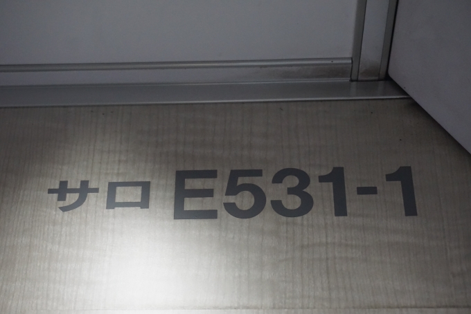 鉄道乗車記録の写真:車両銘板(3)        「JR東日本 サロE531-1」