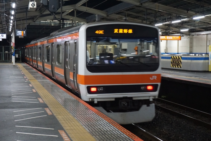 鉄道乗車記録の写真:乗車した列車(外観)(3)        「JR東日本 クハ209-511
降車後に撮影」