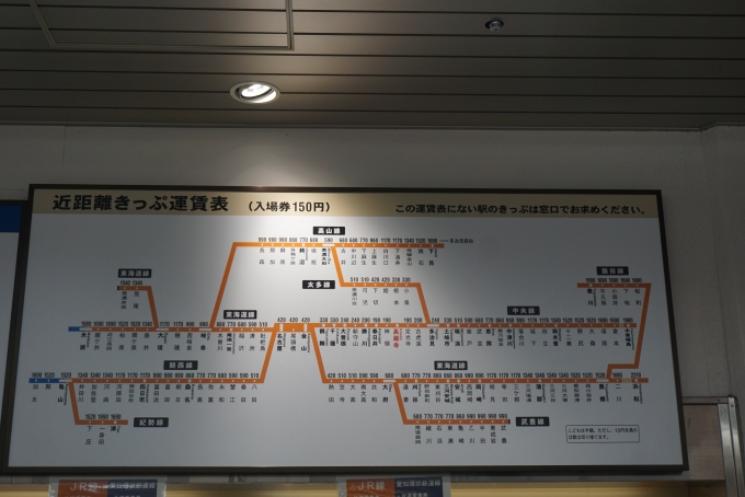 鉄道乗車記録の写真:駅舎・駅施設、様子(13)        「JR高蔵寺駅きっぷ運賃」