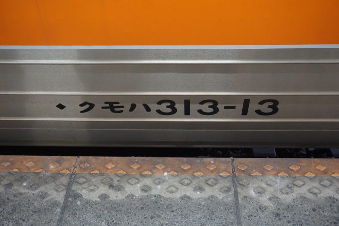 鉄道乗車記録の写真:車両銘板(4)        「JR東海 クモハ313-13」